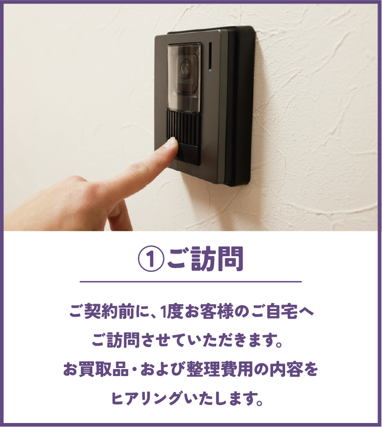ご自宅整理サービスの流れ STEP1